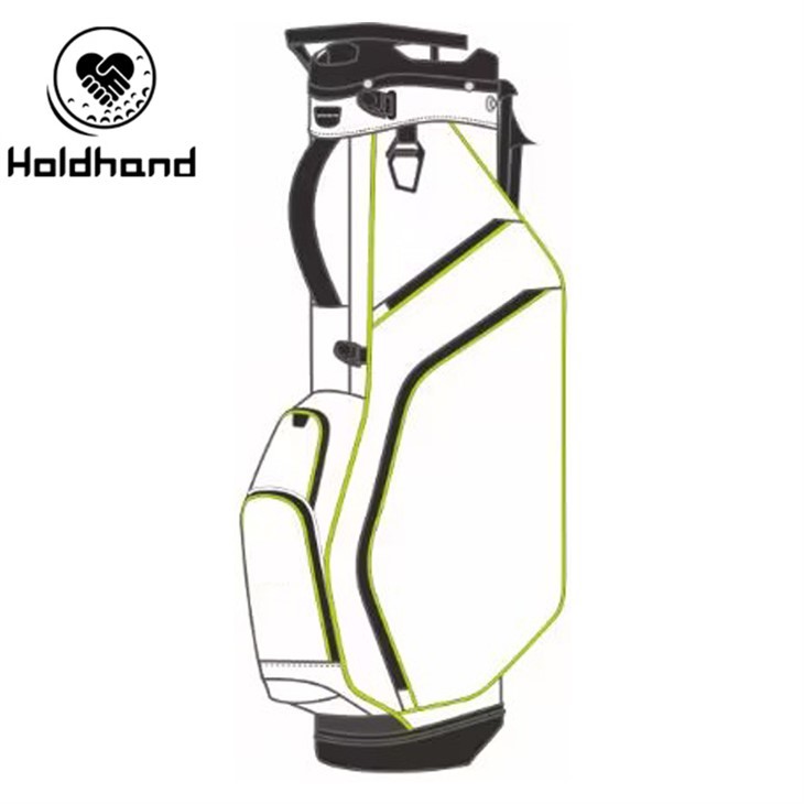 Tas Golf Kulit PU Ringan –-Stand Bawaan + Logo Khusus