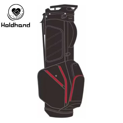 Fashion Tahan Air Menyesuaikan Bahan Kulit Pu OEM Tas Golf Stand 14 arah