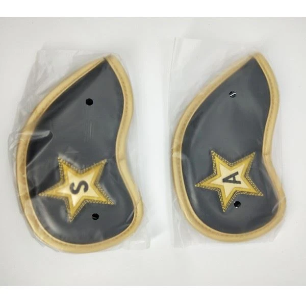 Golf 10pcs /Set (3,4,5,6,7,8,9,P, A,S) Shinny PU Leather Black Golf Iron Covers Headcover
