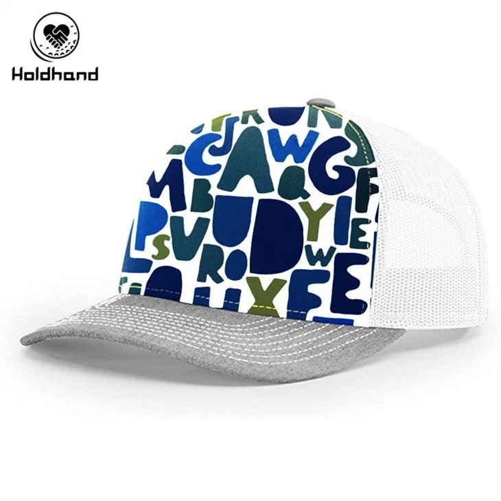 Hot Jual 5 PANEL Custom Golf Hats Colorful Art Printing Design Made in Chin
