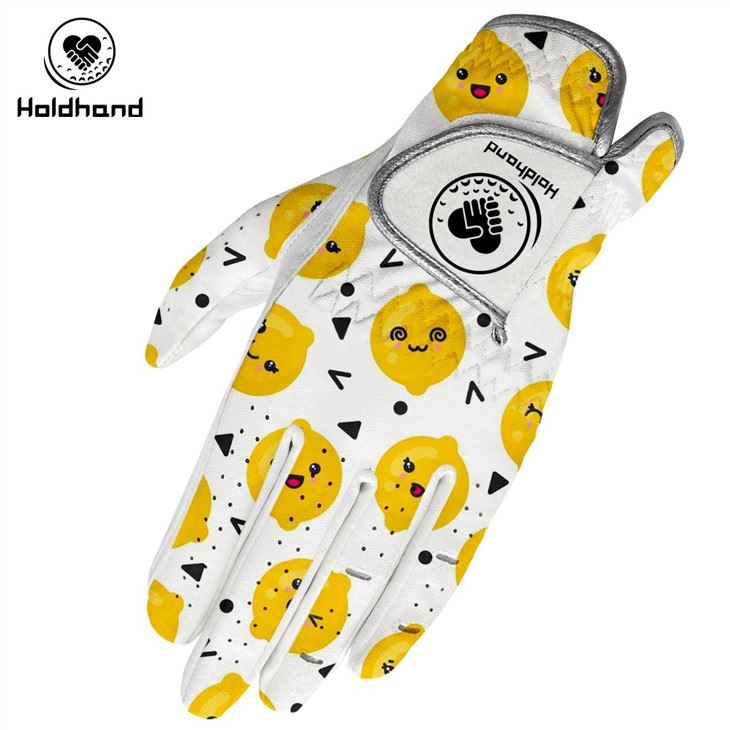 PU Material Pattern Logo Genuine Leather Custom Design Cabretta Golf Gloves