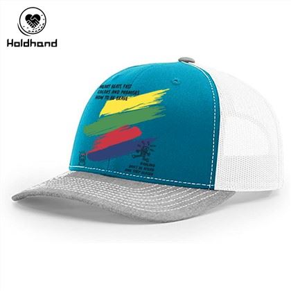 Trucker Hat Mesh Baseball Cap Adjustable Snapback Desain Pola Kustom