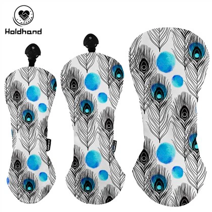 Desain Pencetakan Kustom - 3 Set Paket - Penutup Kepala Golf Kulit Klasik Premium - Untuk Pengemudi, Fairway Woods, Dan Hibrida